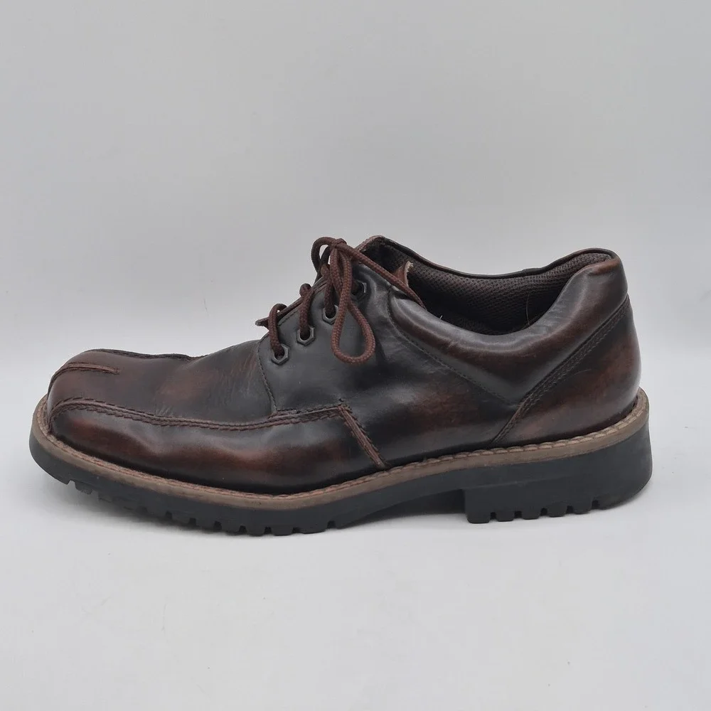 Nunn Bush Shoes‎ Mens Size 12 Brown Leather Lace Up Moc Toe Casual NXXT 83215
